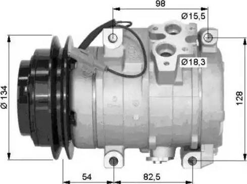 NRF 32458G - Compressor, air conditioning autospares.lv