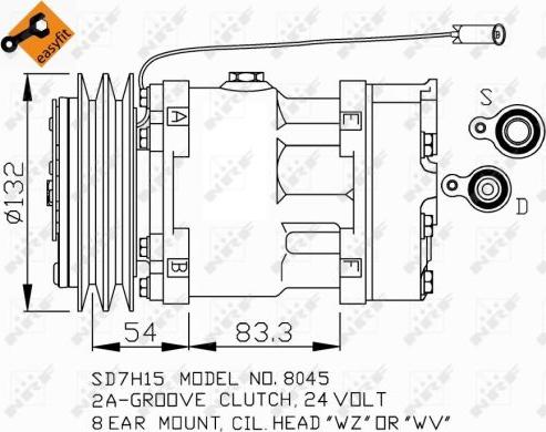 NRF 32469 - Compressor, air conditioning autospares.lv