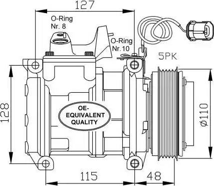 NRF 32464 - Compressor, air conditioning autospares.lv