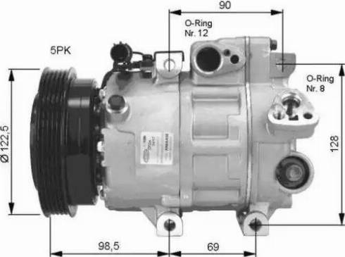 NRF 32468G - Compressor, air conditioning autospares.lv