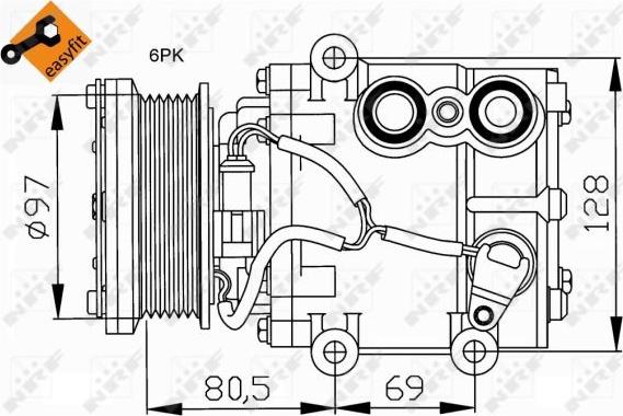 NRF 32401 - Compressor, air conditioning autospares.lv