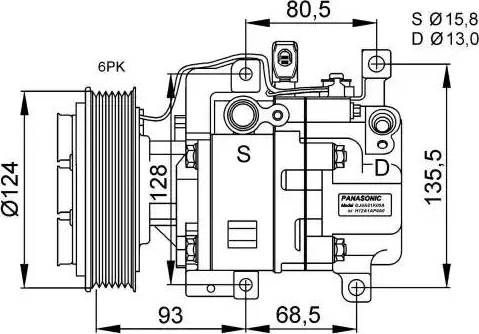 NRF 32408G - Compressor, air conditioning autospares.lv