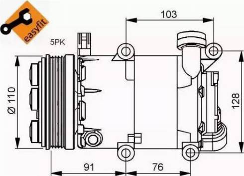 NRF 32415G - Compressor, air conditioning autospares.lv