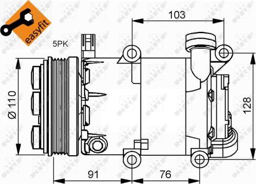 NRF 32415 - Compressor, air conditioning autospares.lv