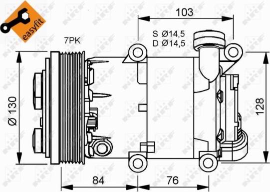 NRF 32410 - Compressor, air conditioning autospares.lv