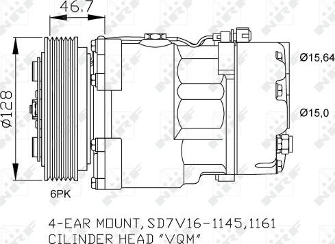 NRF 32489 - Compressor, air conditioning autospares.lv