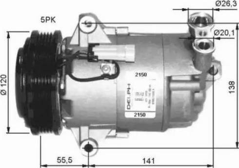 NRF 32486G - Compressor, air conditioning autospares.lv