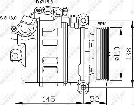 NRF 32435 - Compressor, air conditioning autospares.lv