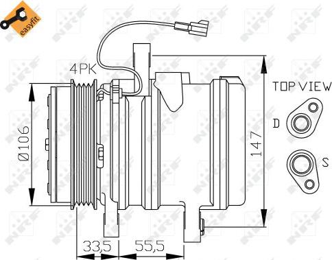 NRF  32436 - Compressor, air conditioning autospares.lv