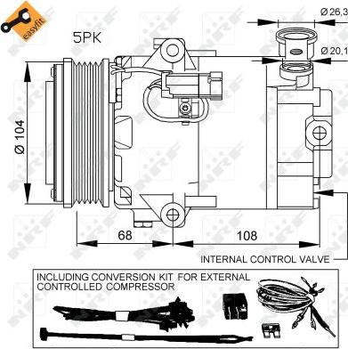 NRF 32429 - Compressor, air conditioning autospares.lv