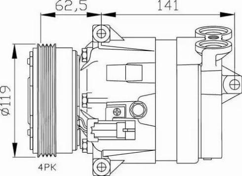 NRF 32421G - Compressor, air conditioning autospares.lv