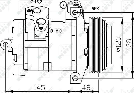 NRF 32470 - Compressor, air conditioning autospares.lv