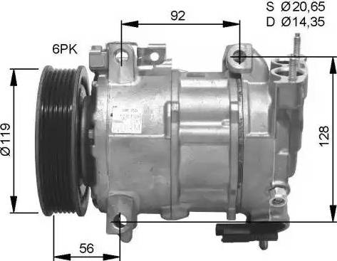 NRF 32593G - Compressor, air conditioning autospares.lv