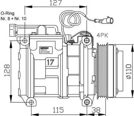 NRF 32556G - Compressor, air conditioning autospares.lv