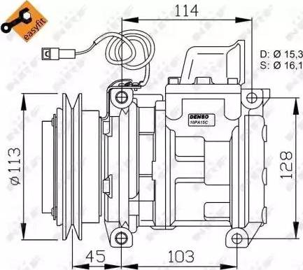 NRF 32566G - Compressor, air conditioning autospares.lv