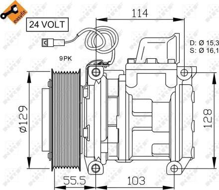 NRF 32567 - Compressor, air conditioning autospares.lv