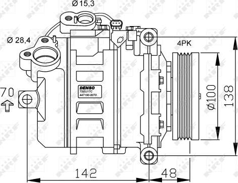 NRF 32526G - Compressor, air conditioning autospares.lv