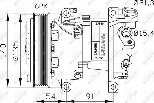 NRF 32690G - Compressor, air conditioning autospares.lv