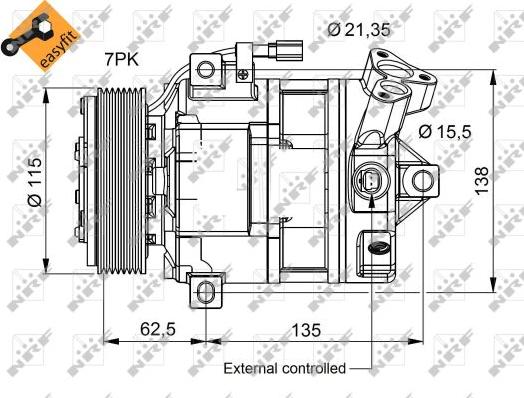 NRF 32692 - Compressor, air conditioning autospares.lv