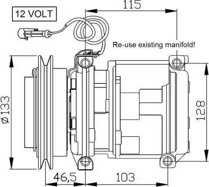 NRF 32601 - Compressor, air conditioning autospares.lv