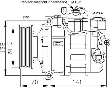 NRF 32613G - Compressor, air conditioning autospares.lv