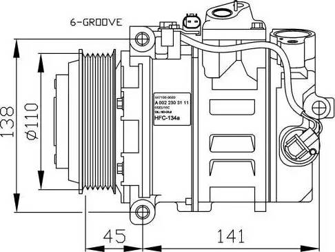 NRF 32674G - Compressor, air conditioning autospares.lv