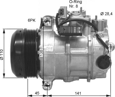 NRF 32676G - Compressor, air conditioning autospares.lv