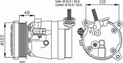 NRF 32678G - Compressor, air conditioning autospares.lv