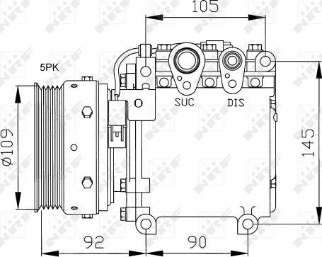 NRF 32049 - Compressor, air conditioning autospares.lv