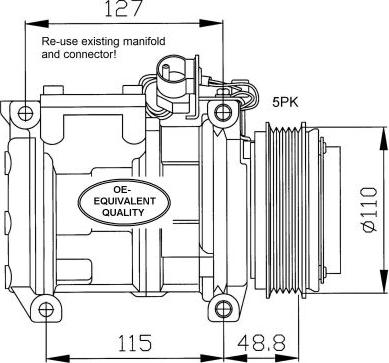 NRF 32048 - Compressor, air conditioning autospares.lv