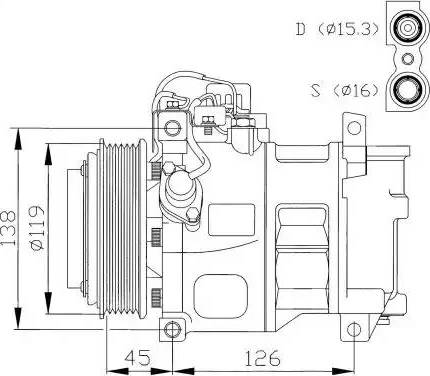 NRF 32042G - Compressor, air conditioning autospares.lv