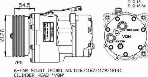 NRF 32056G - Compressor, air conditioning autospares.lv