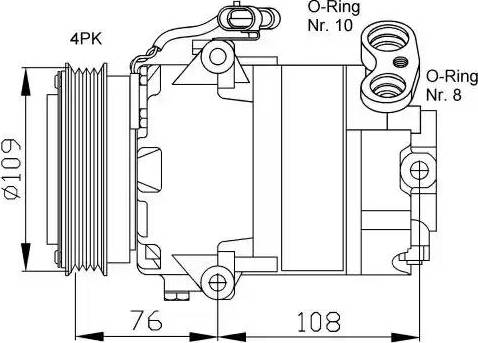 NRF 32081G - Compressor, air conditioning autospares.lv