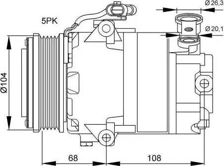 NRF 32082G - Compressor, air conditioning autospares.lv