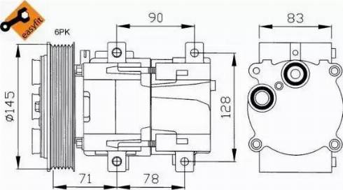 NRF 32076G - Compressor, air conditioning autospares.lv