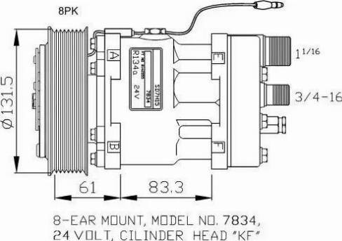 NRF 32073G - Compressor, air conditioning autospares.lv