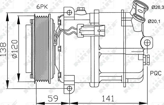 NRF 32191 - Compressor, air conditioning autospares.lv