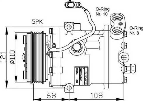 NRF 32197G - Compressor, air conditioning autospares.lv