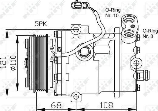 NRF 32197 - Compressor, air conditioning autospares.lv