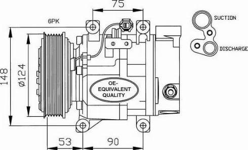 NRF 32145 - Compressor, air conditioning autospares.lv