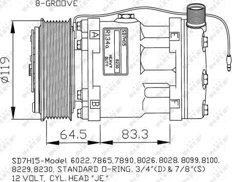 NRF 32142G - Compressor, air conditioning autospares.lv