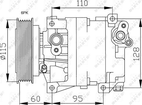 NRF 32169G - Compressor, air conditioning autospares.lv