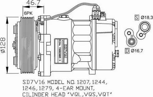 NRF 32168G - Compressor, air conditioning autospares.lv