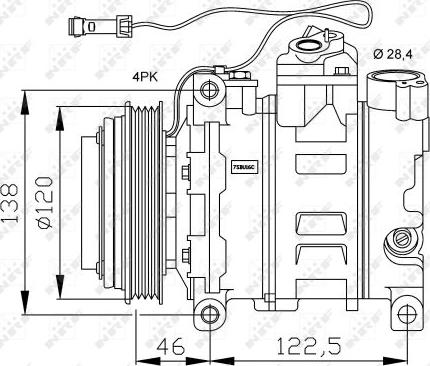 NRF 32167G - Compressor, air conditioning autospares.lv