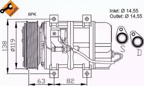 NRF 32109G - Compressor, air conditioning autospares.lv