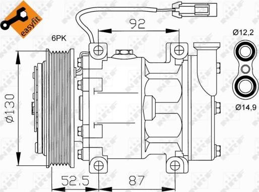 NRF 32113 - Compressor, air conditioning autospares.lv