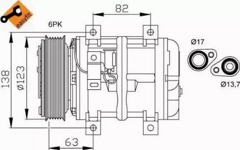 NRF 32112G - Compressor, air conditioning autospares.lv