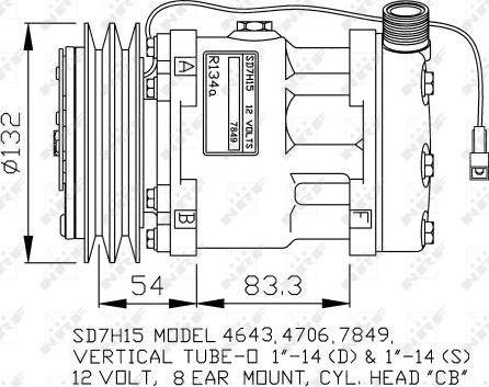 NRF 32130G - Compressor, air conditioning autospares.lv