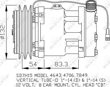 NRF 32130 - Compressor, air conditioning autospares.lv