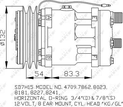 NRF 32131 - Compressor, air conditioning autospares.lv